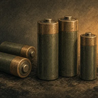 Illustration of aa / aaa batteries