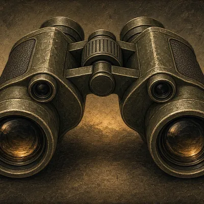 Illustration of hunting binoculars