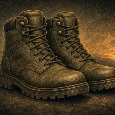Illustration of waterproof hunting boots