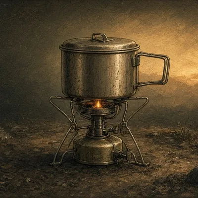 Illustration of camp stove