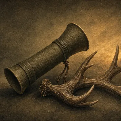 Illustration of grunt call / rattling antlers