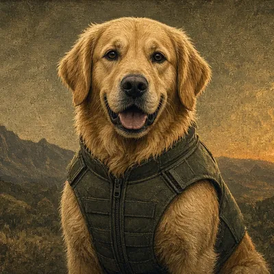 Illustration of dog vest & whistle