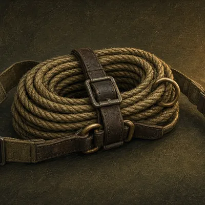 Illustration of drag rope & gloves