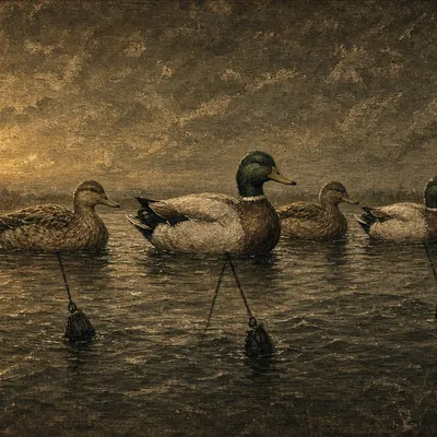 Illustration of duck decoys