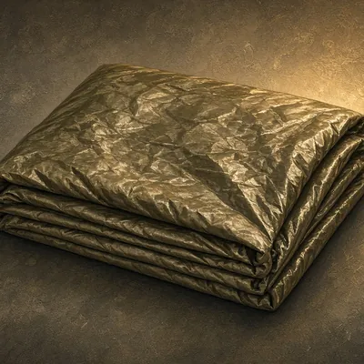 Illustration of emergency blanket / bivy