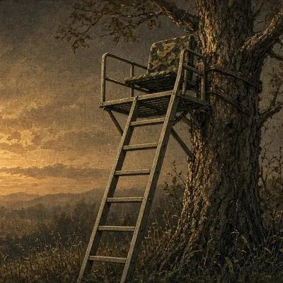 Illustration of ladder stand