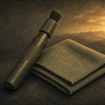 Illustration of lens cleaning kit