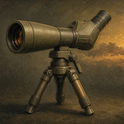 Illustration of spotting scope + glassing tripod