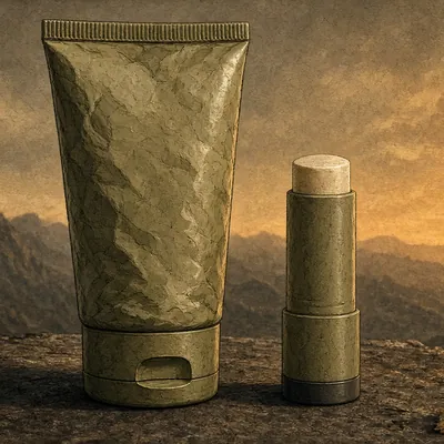 Illustration of sunscreen & lip balm