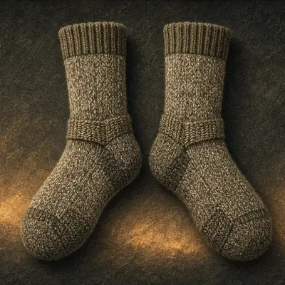 Illustration of wool hunting socks